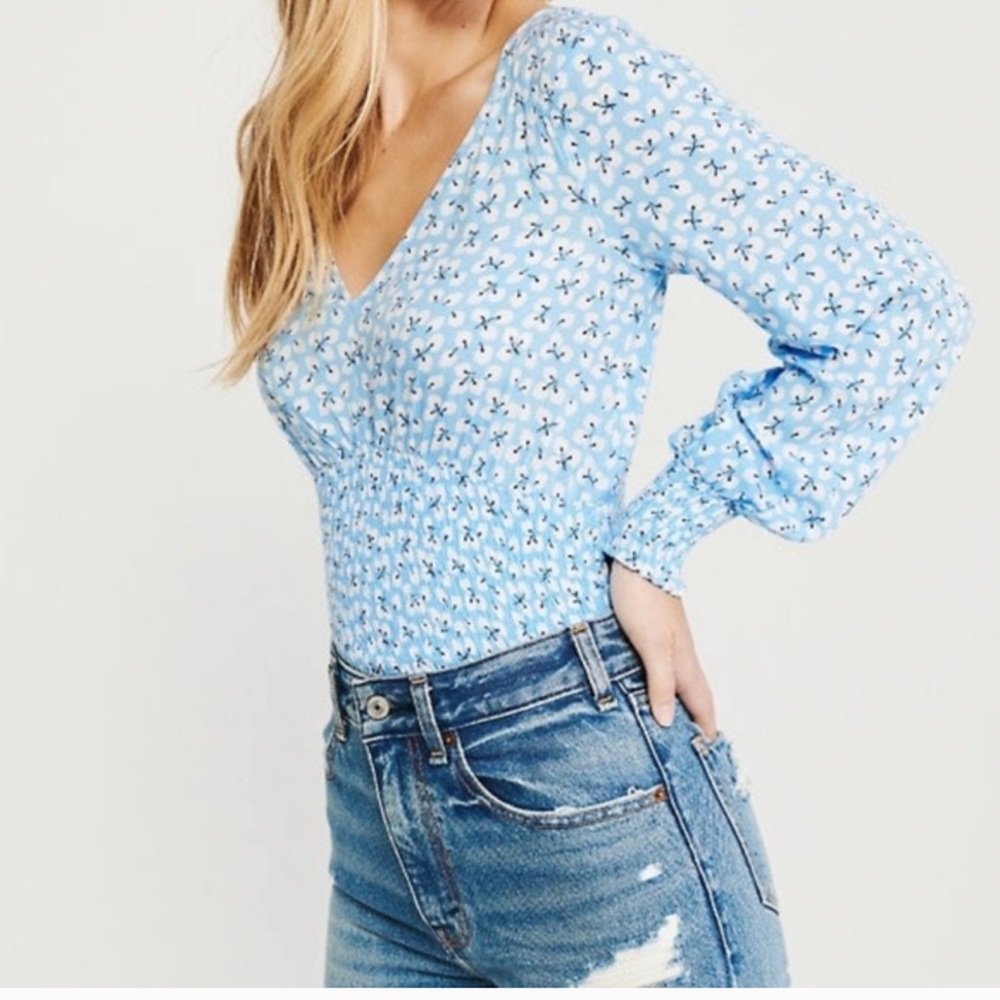Blue Patterned Top